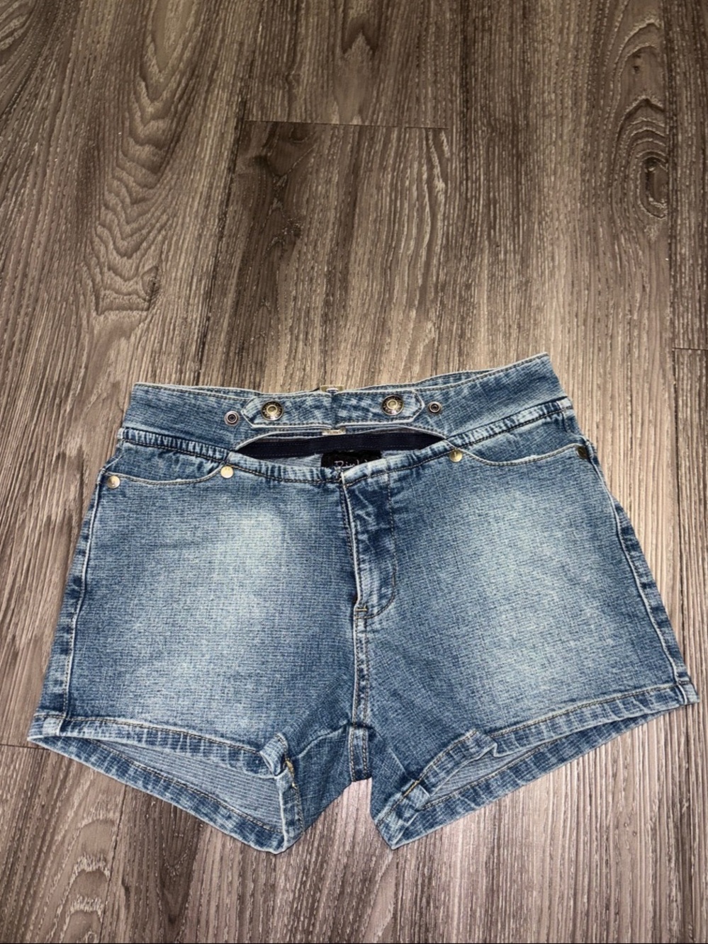 Vintage Pink! Denim Jean Shorts Blue